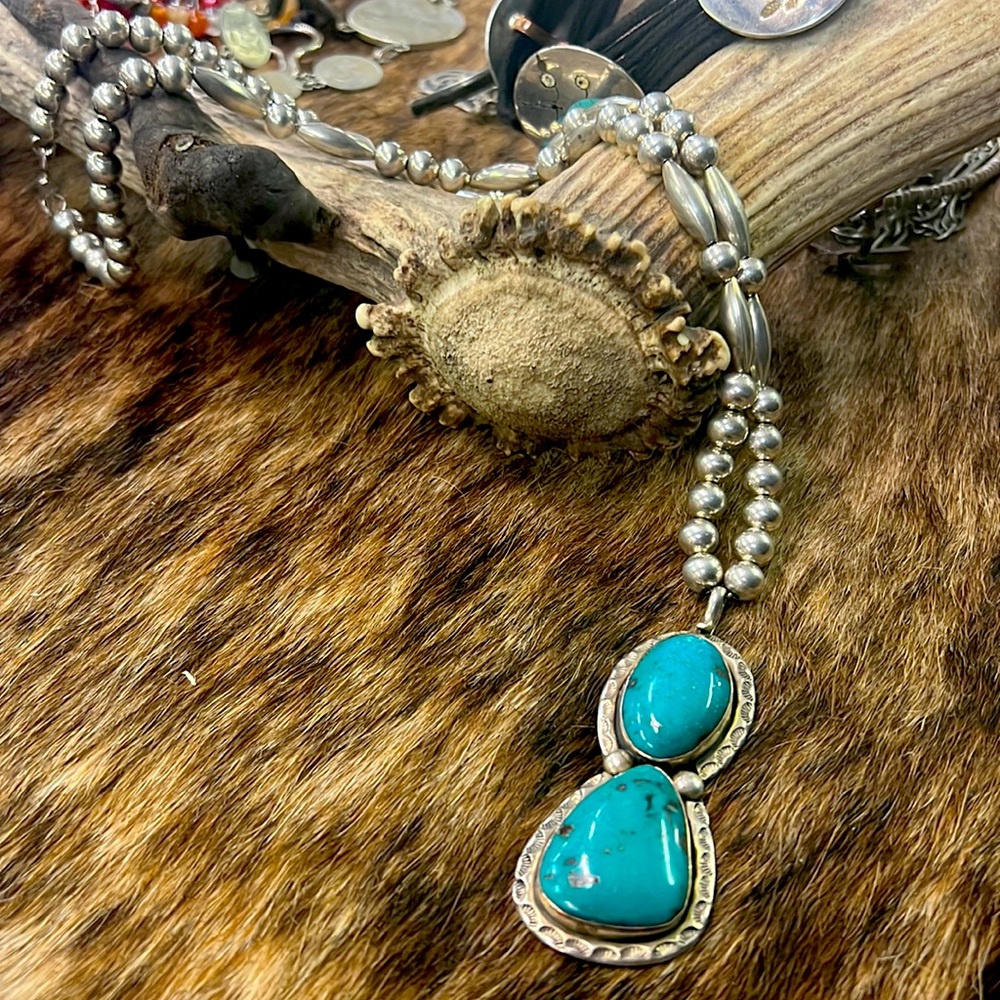 Authentic Sterling and Turquoise Pendent